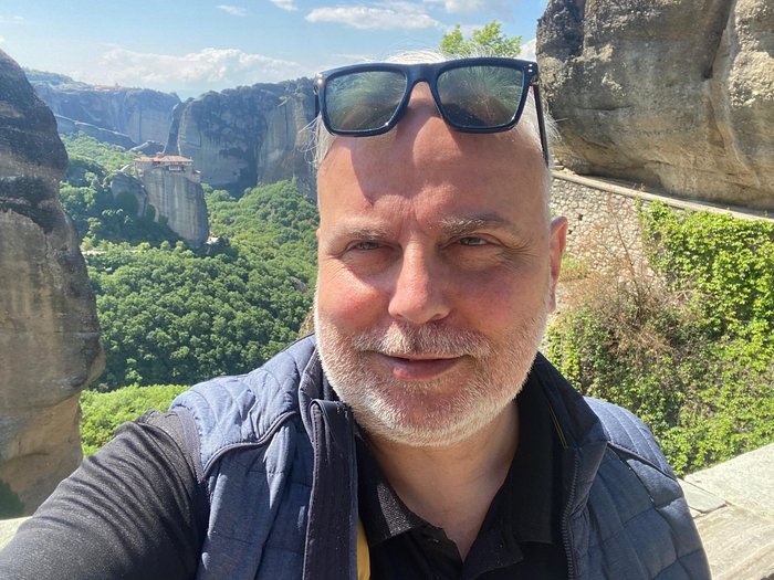 Szyszek at Meteora, Greece